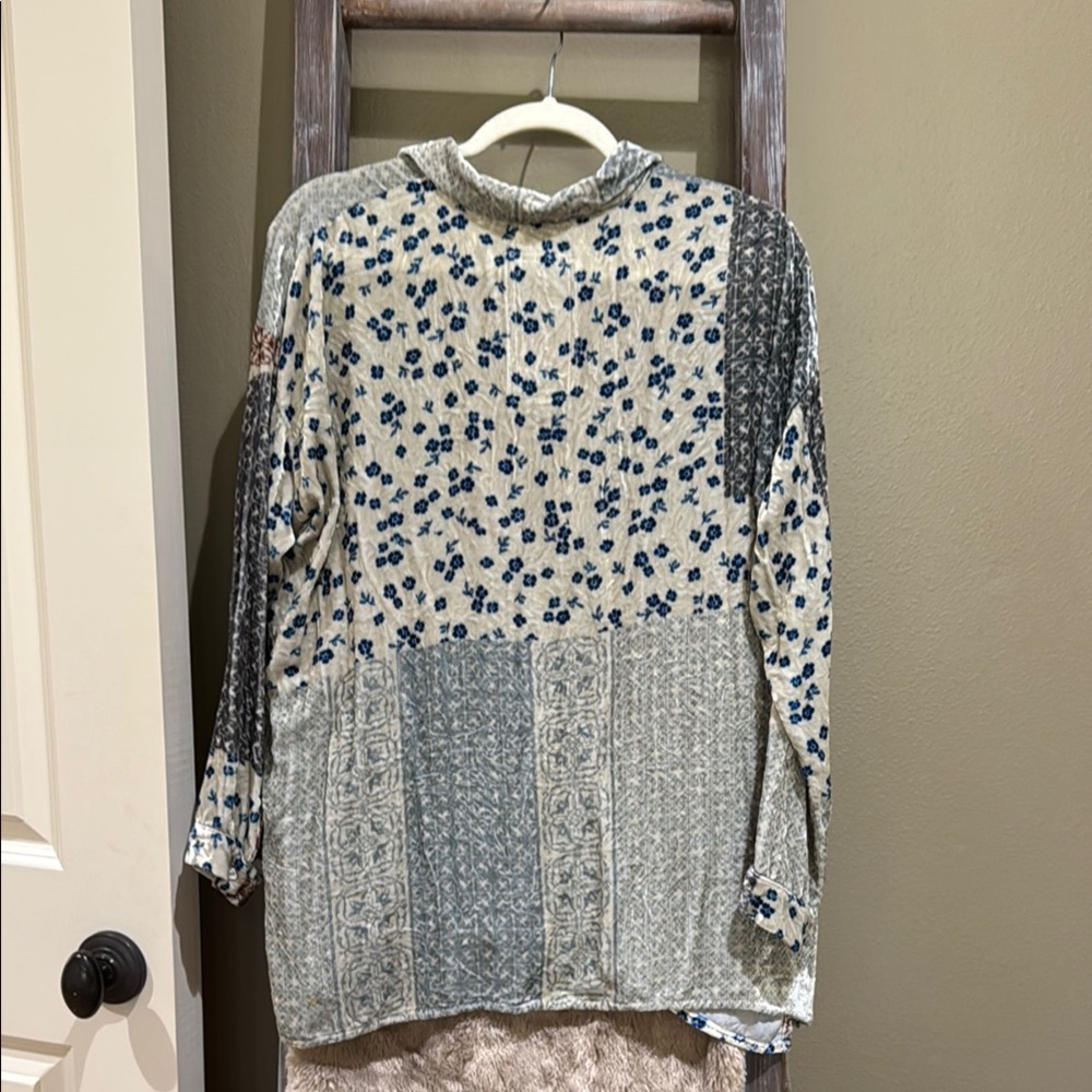 Johnny Was Patchwork Floral Blouse - image 4